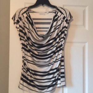 Black & White dress blouse